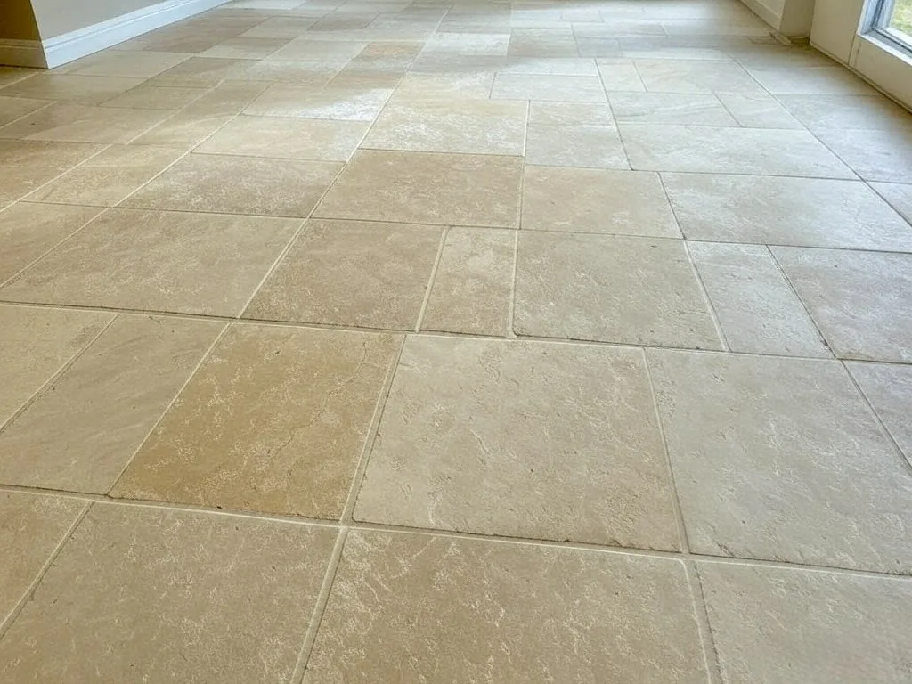After professional commercial tile and grout deep cleaning and sealing in a Honolulu kitchen