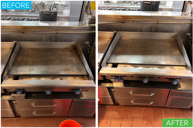 Waikiki Restaurant Deep Cleaning before and after pic